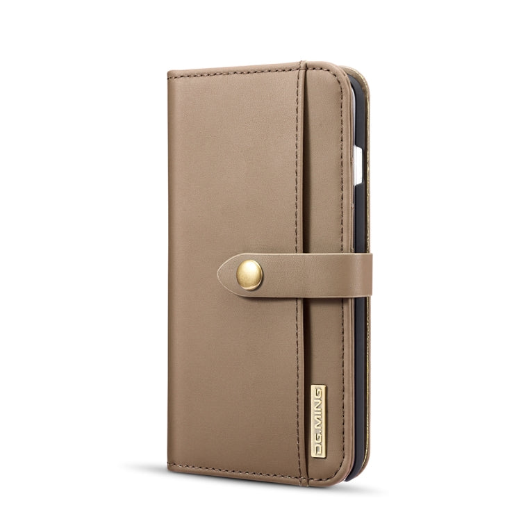 DG.MING Lambskin Detachable Horizontal Flip Magnetic Case for iPhone 8 Plus & 7 Plus, with Holder & Card Slots & Wallet