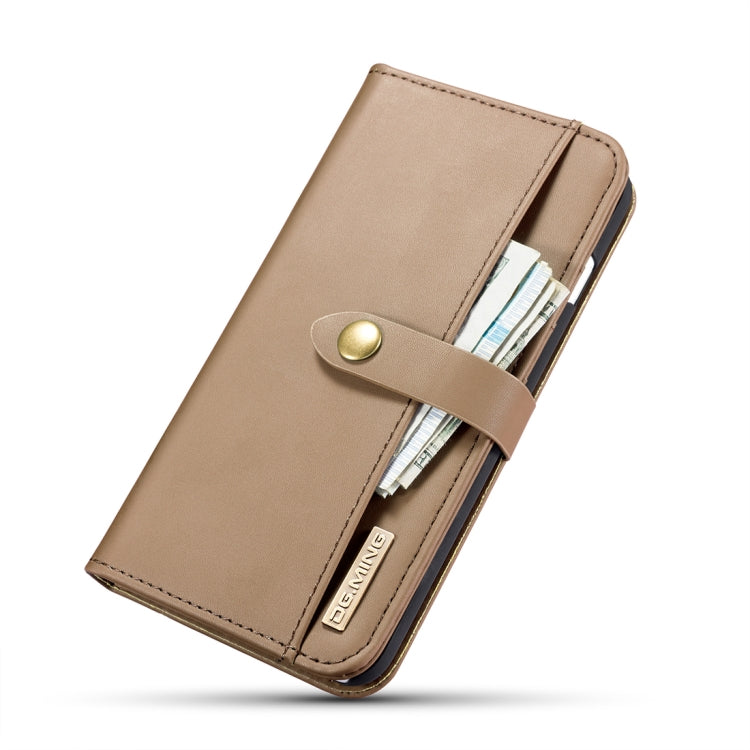 DG.MING Lambskin Detachable Horizontal Flip Magnetic Case for iPhone 8 Plus & 7 Plus, with Holder & Card Slots & Wallet