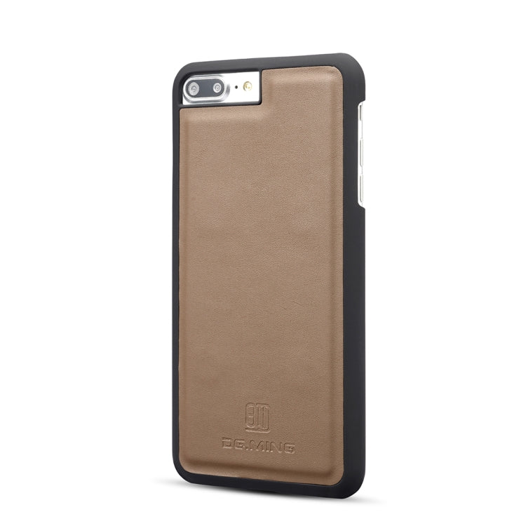 DG.MING Lambskin Detachable Horizontal Flip Magnetic Case for iPhone 8 Plus & 7 Plus, with Holder & Card Slots & Wallet