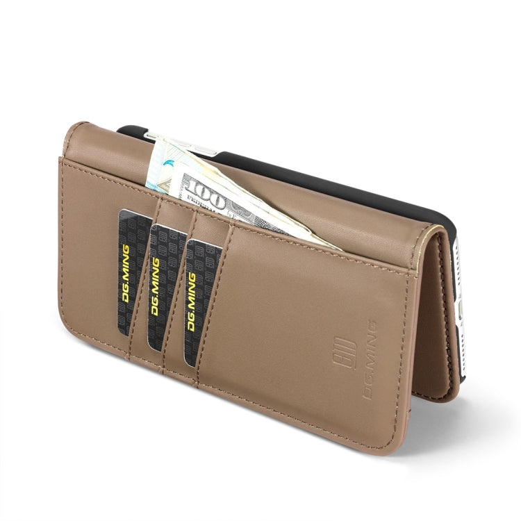 DG.MING Lambskin Detachable Horizontal Flip Magnetic Case for iPhone 8 Plus & 7 Plus, with Holder & Card Slots & Wallet