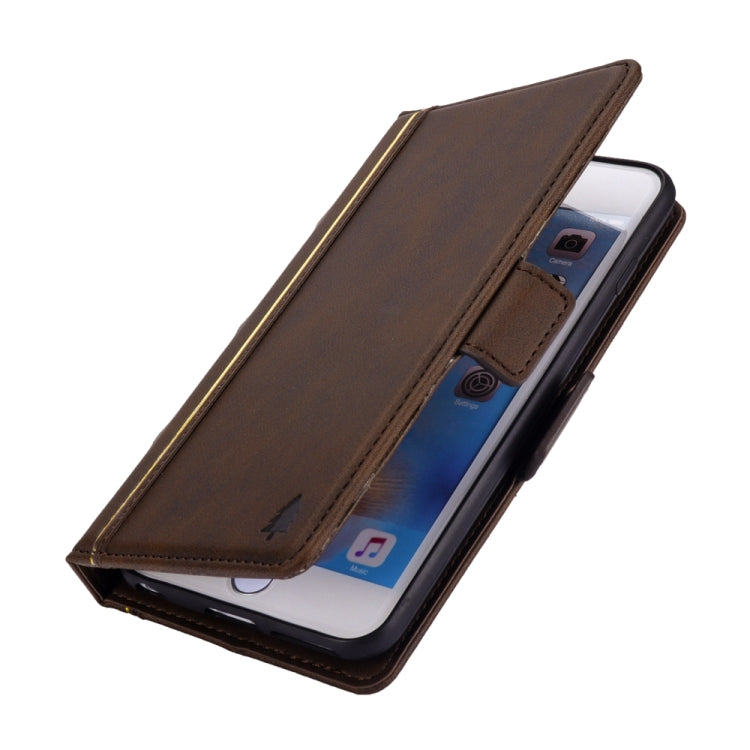 Bible Style Business Horizontal Flip Leather Case for iPhone 8 Plus & 7 Plus, with Card Slots & Photo Frame & Holder & Wallet