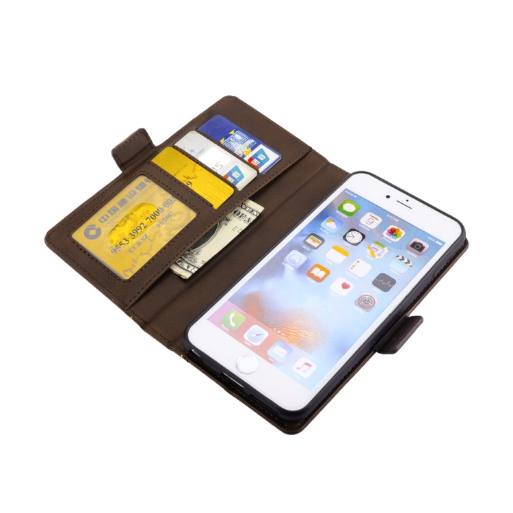 Bible Style Business Horizontal Flip Leather Case for iPhone 8 Plus & 7 Plus, with Card Slots & Photo Frame & Holder & Wallet