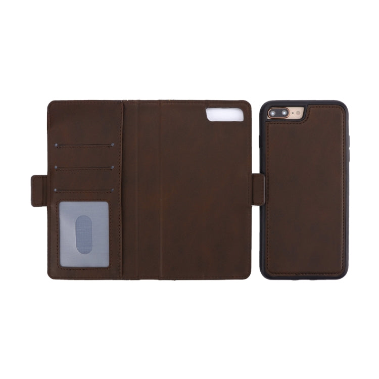 Bible Style Business Horizontal Flip Leather Case for iPhone 8 Plus & 7 Plus, with Card Slots & Photo Frame & Holder & Wallet