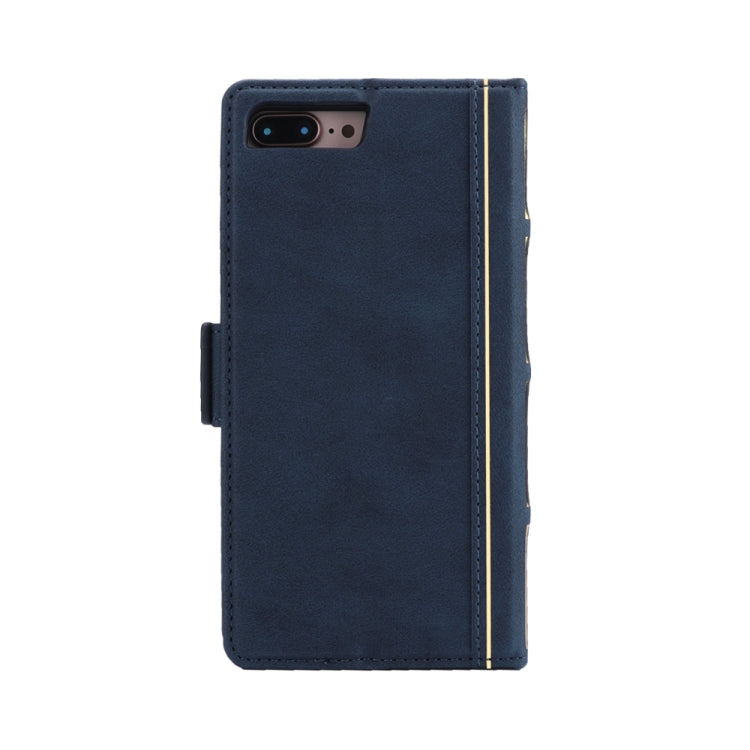 Bible Style Business Horizontal Flip Leather Case for iPhone 8 Plus & 7 Plus, with Card Slots & Photo Frame & Holder & Wallet