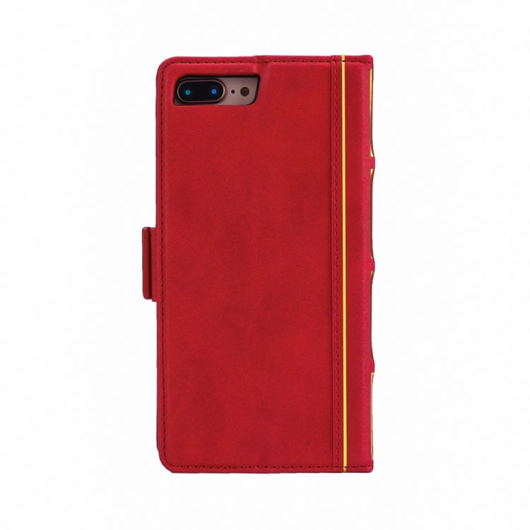 Bible Style Business Horizontal Flip Leather Case for iPhone 8 Plus & 7 Plus, with Card Slots & Photo Frame & Holder & Wallet