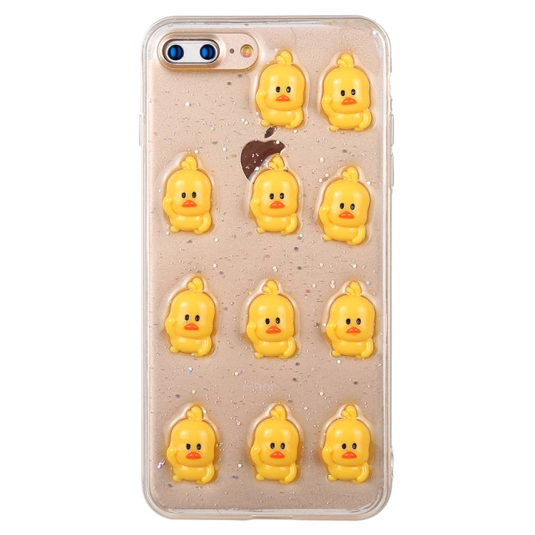 3D Glue Web Celebrity Yellow Duck PC + TPU Protective Case for iPhone 8 Plus & 7 Plus