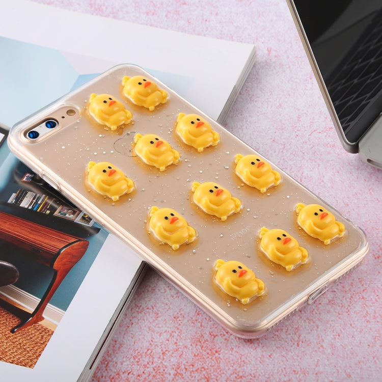 3D Glue Web Celebrity Yellow Duck PC + TPU Protective Case for iPhone 8 Plus & 7 Plus