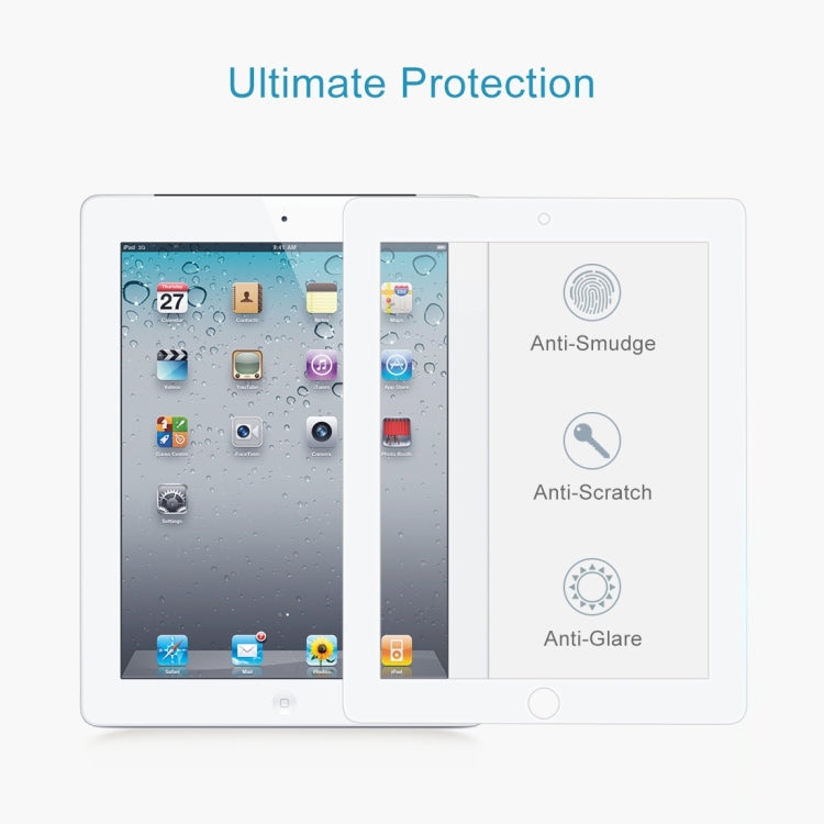 9H 10D Explosion-proof Tempered Glass Film for iPad 2 & 3 & 4
