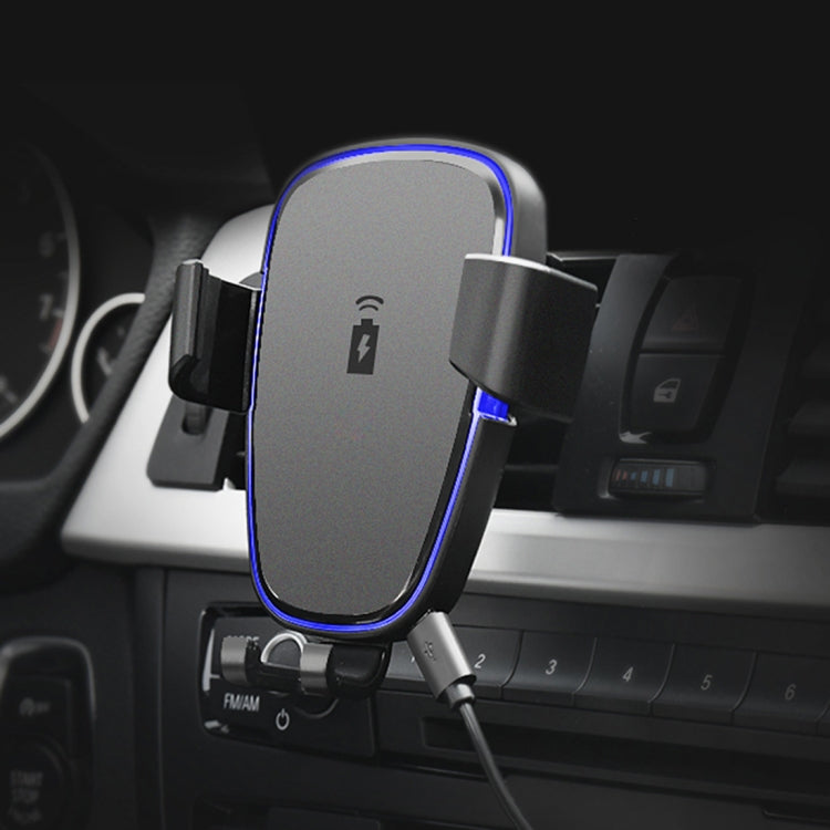 HAMTOD Air Outlet Mount Phone Holder Cradle 5-10W Fast Charging Wireless Car Charger, For iPhone, Samsung, LG, HTC, Huawei and other 4-6 inch Smartphones
