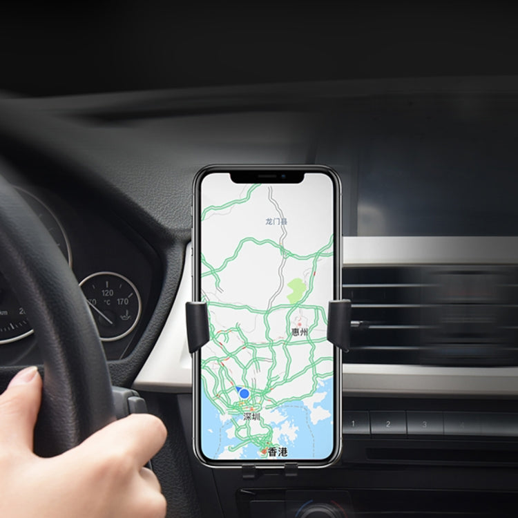 HAMTOD Air Outlet Mount Phone Holder Cradle 5-10W Fast Charging Wireless Car Charger, For iPhone, Samsung, LG, HTC, Huawei and other 4-6 inch Smartphones