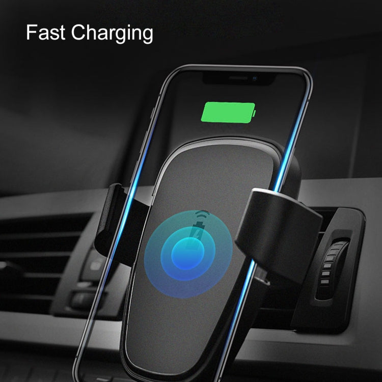 HAMTOD Air Outlet Mount Phone Holder Cradle 5-10W Fast Charging Wireless Car Charger, For iPhone, Samsung, LG, HTC, Huawei and other 4-6 inch Smartphones