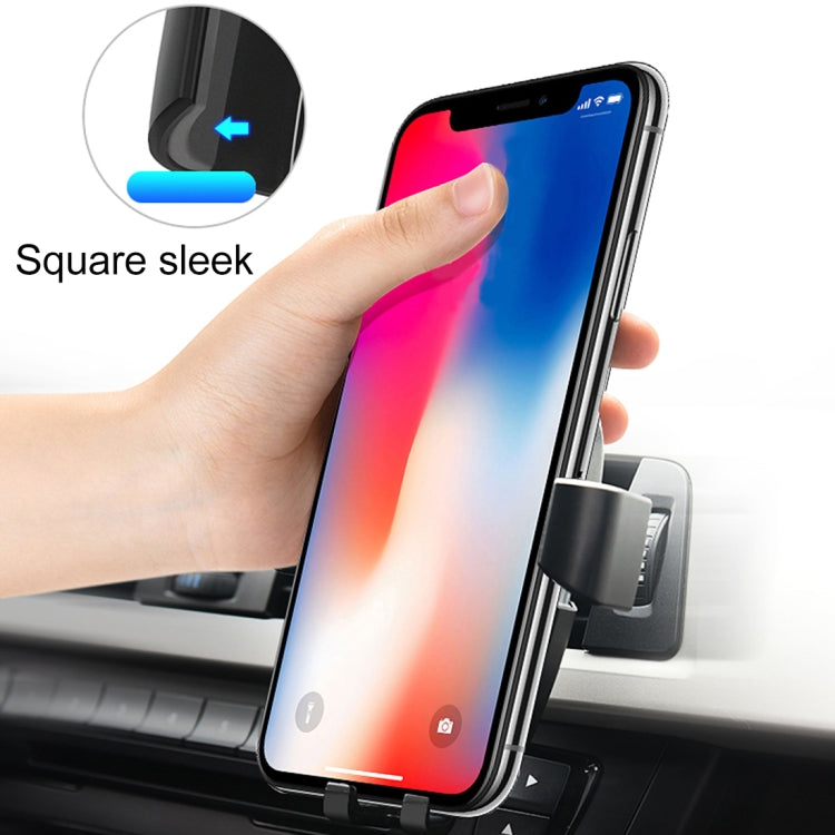 HAMTOD Air Outlet Mount Phone Holder Cradle 5-10W Fast Charging Wireless Car Charger, For iPhone, Samsung, LG, HTC, Huawei and other 4-6 inch Smartphones