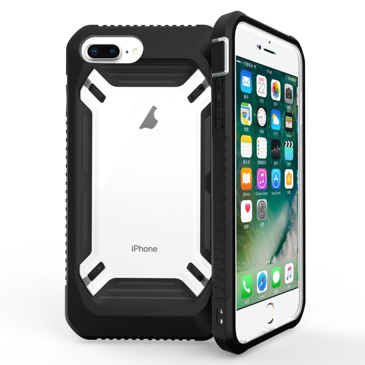 Solid Color Transparent Shockproof  PC+ TPU Case for iPhone 8 Plus & 7 Plus