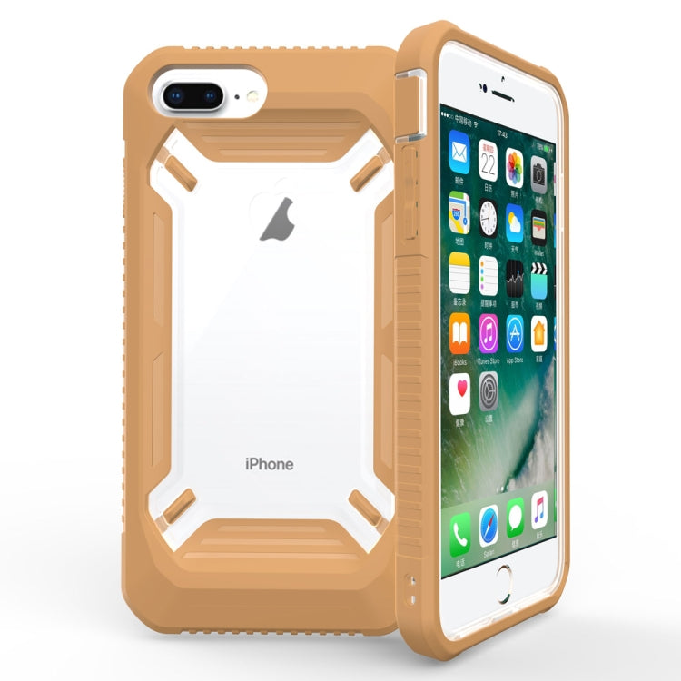 Solid Color Transparent Shockproof  PC+ TPU Case for iPhone 8 Plus & 7 Plus