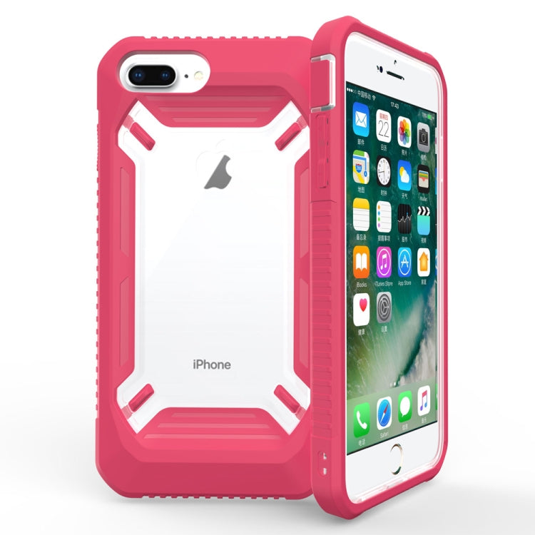 Solid Color Transparent Shockproof  PC+ TPU Case for iPhone 8 Plus & 7 Plus