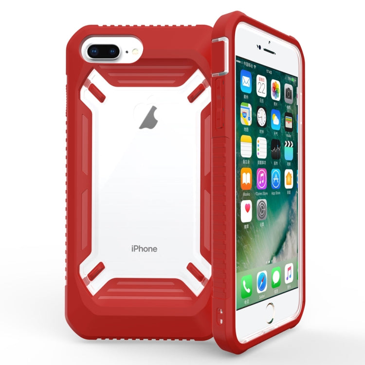 Solid Color Transparent Shockproof  PC+ TPU Case for iPhone 8 Plus & 7 Plus