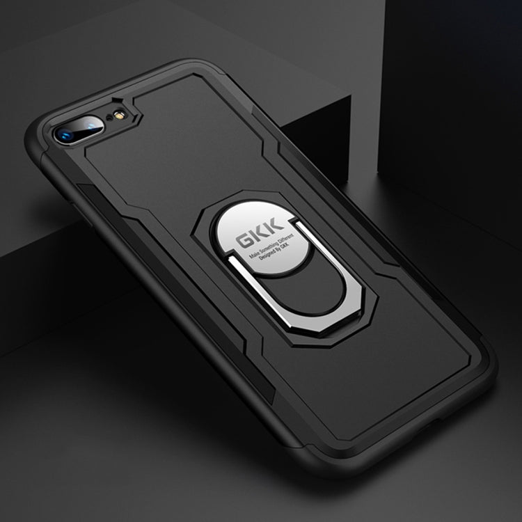 GKK Magnetic 360 Degree Rotation Ring Holder PC + TPU Armor Protective Case for iPhone 7 / 8 Plus