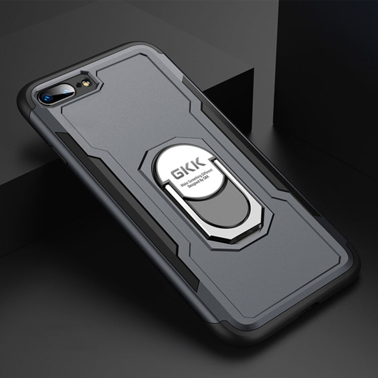 GKK Magnetic 360 Degree Rotation Ring Holder PC + TPU Armor Protective Case for iPhone 7 / 8 Plus