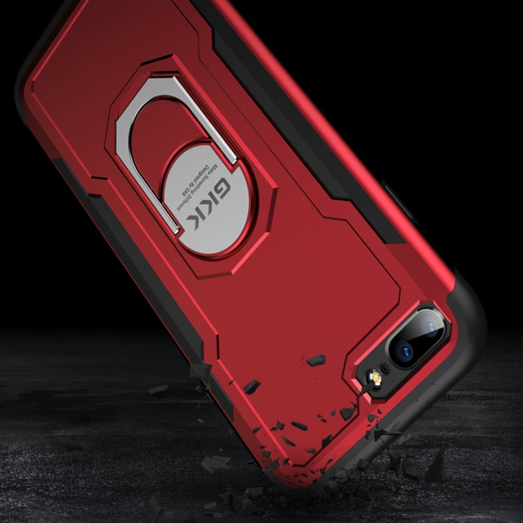 GKK Magnetic 360 Degree Rotation Ring Holder PC + TPU Armor Protective Case for iPhone 7 / 8 Plus