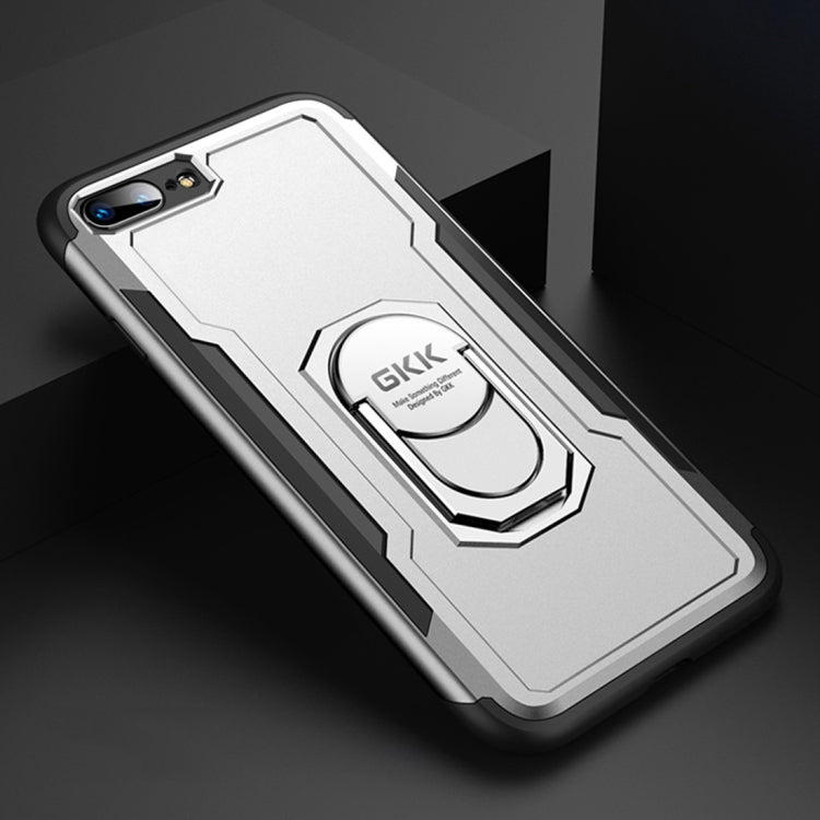 GKK Magnetic 360 Degree Rotation Ring Holder PC + TPU Armor Protective Case for iPhone 7 / 8 Plus