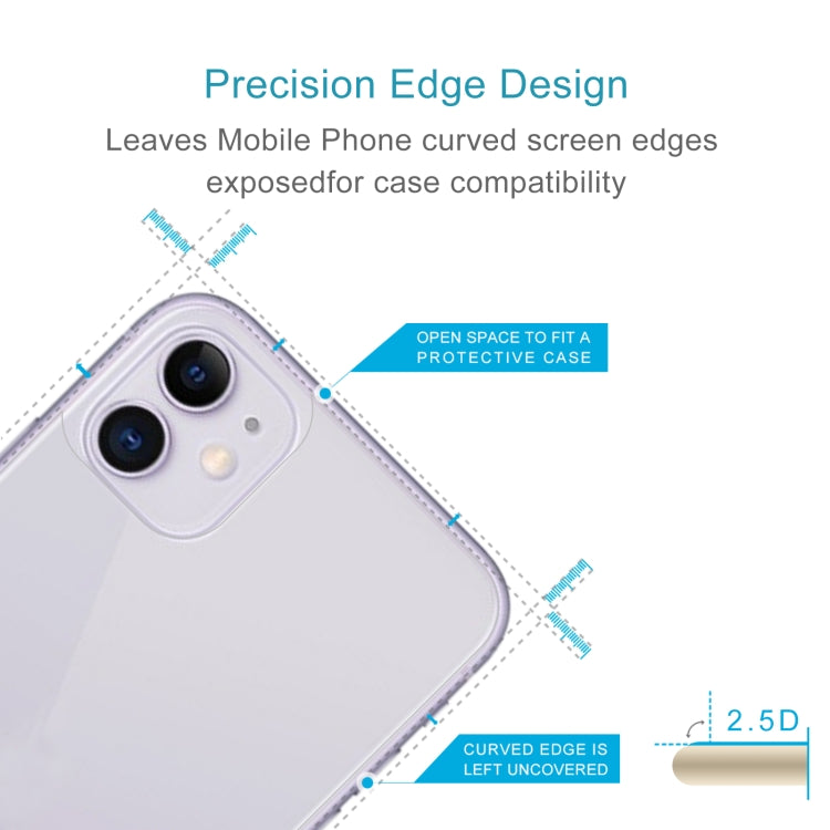 For iPhone 11 10pcs  9H 2.5D Half - Screen Transparent Mobile Phone Tempered Glass Film Back Film