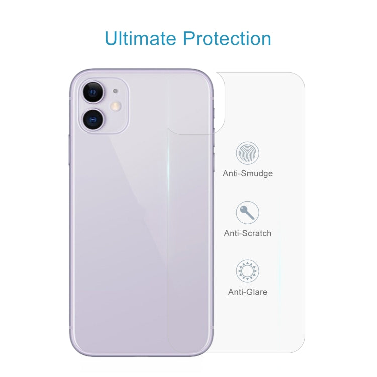 For iPhone 11 10pcs  9H 2.5D Half - Screen Transparent Mobile Phone Tempered Glass Film Back Film
