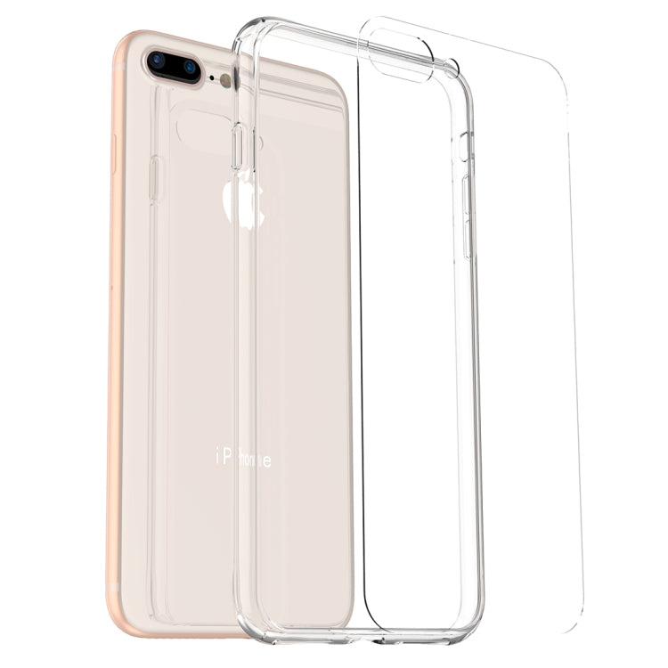 Transparent Tempered Glass Shockproof Case for iPhone 8 Plus & 7 Plus