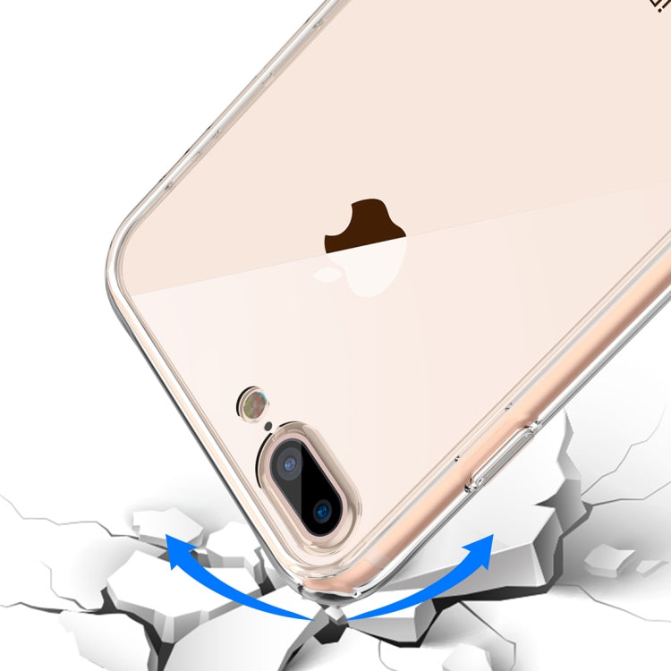 Transparent Tempered Glass Shockproof Case for iPhone 8 Plus & 7 Plus