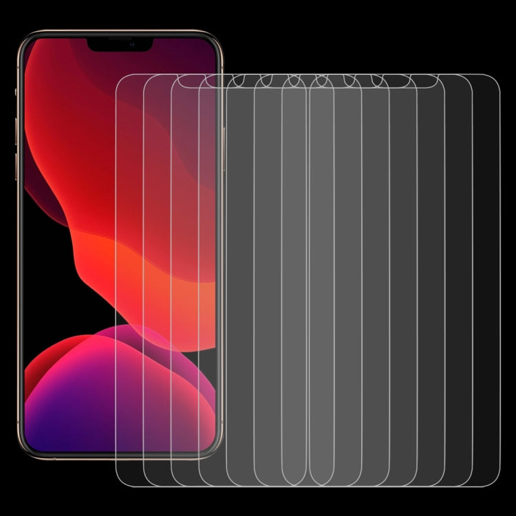 For iPhone 12 / 12 Pro 10pcs 0.26mm 9H 2.5D Tempered Glass Film (Slotted)