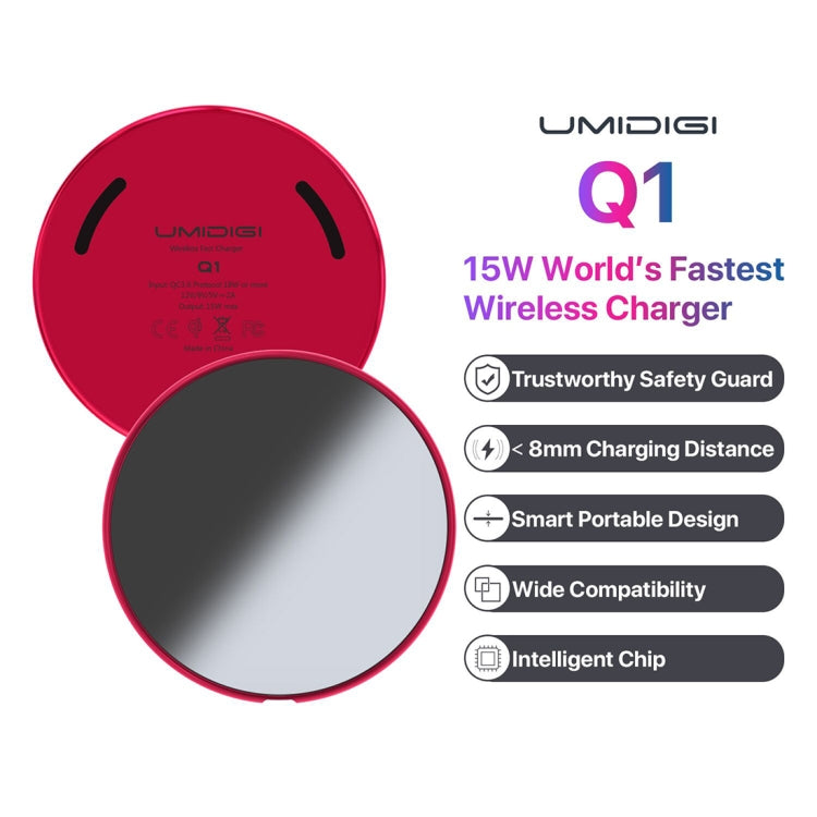 [HK Warehouse] UMIDIGI Q1 10W Fast Charging Qi Wireless Charger Pad with Data Cable, For iPhone, Galaxy, Huawei, Xiaomi, LG, HTC and Other Smart Phones
