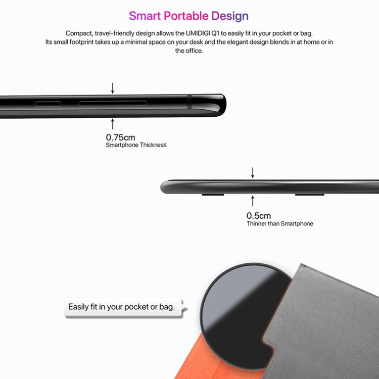 [HK Warehouse] UMIDIGI Q1 10W Fast Charging Qi Wireless Charger Pad with Data Cable, For iPhone, Galaxy, Huawei, Xiaomi, LG, HTC and Other Smart Phones