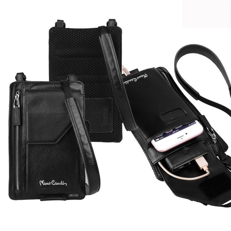 Pierre Cardin PCP-B17 Universial Multi-function Mobile Phone Shoulder Travel Bag, with Lanyard (Black)