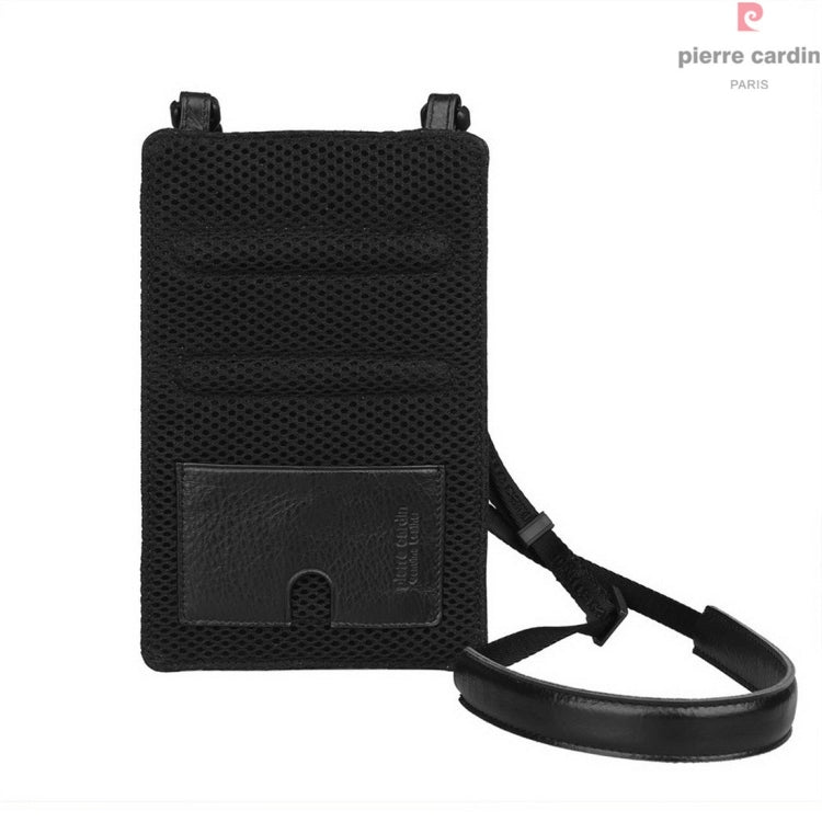 Pierre Cardin PCP-B17 Universial Multi-function Mobile Phone Shoulder Travel Bag, with Lanyard (Black)