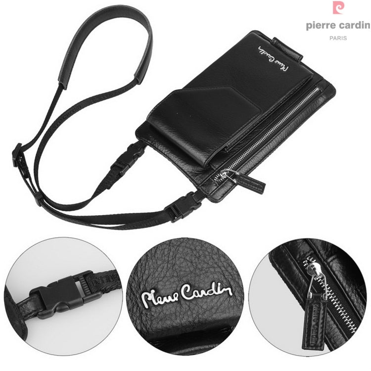 Pierre Cardin PCP-B17 Universial Multi-function Mobile Phone Shoulder Travel Bag, with Lanyard (Black)