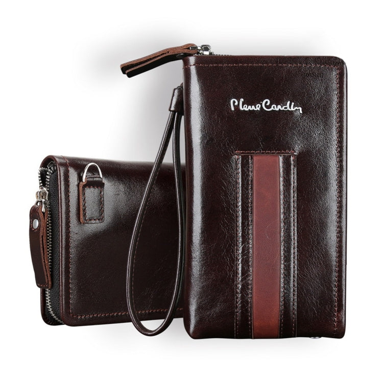 Pierre Cardin PCP-B18 Universial Multi-function Mobile Phone Hand Bag for 5.5 Inch or Below Smart Phones (Black Brown)