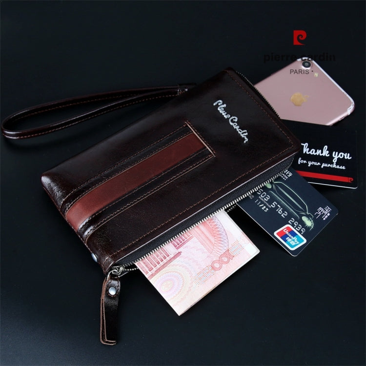 Pierre Cardin PCP-B18 Universial Multi-function Mobile Phone Hand Bag for 5.5 Inch or Below Smart Phones (Black Brown)
