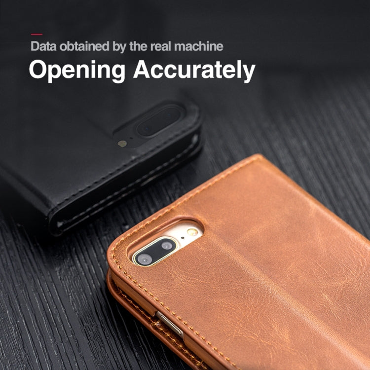 MUSUBO H3 Crazy Horse Texture Horizontal Flip PU Leather Case for iPhone 8 Plus / 7 Plus, with Holder & Card Slots & Wallet