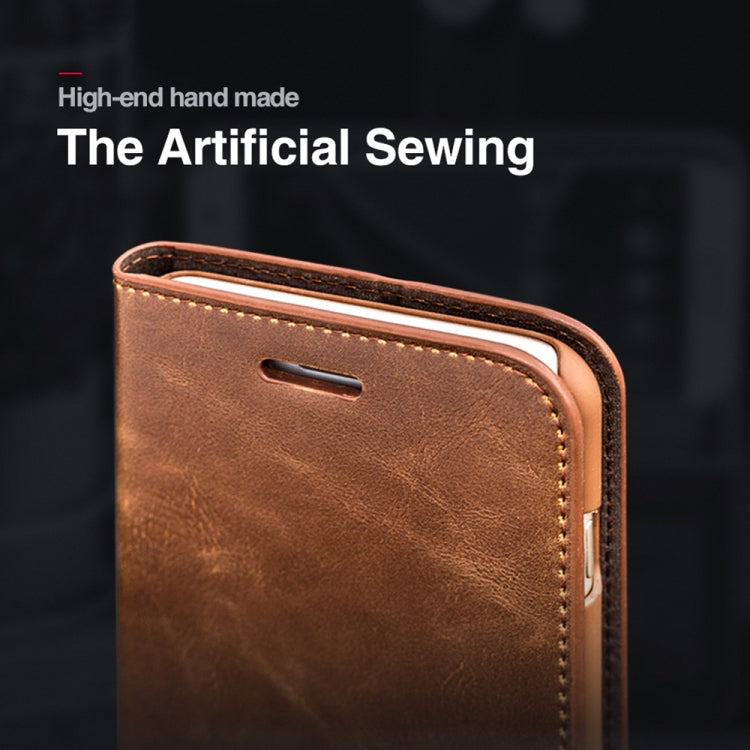 MUSUBO H3 Crazy Horse Texture Horizontal Flip PU Leather Case for iPhone 8 Plus / 7 Plus, with Holder & Card Slots & Wallet