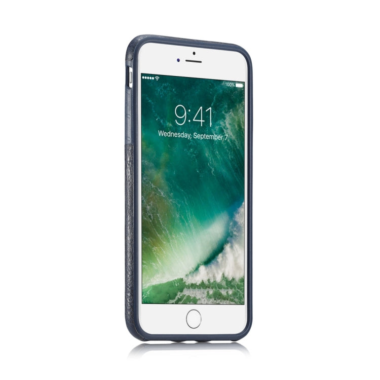 M109 for iPhone 8 Plus & 7 Plus Retro PU Leather Texture Shockproof Protective Back Cover Case with 3 Card Slots