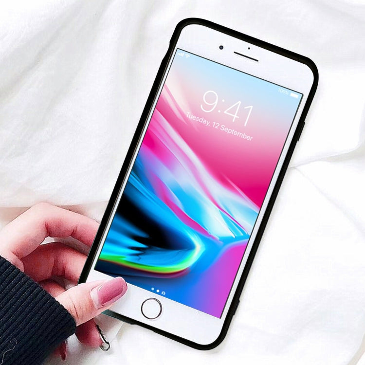 For iPhone 8 Plus & 7 Plus Christmas Series Embroidery Elk Pattern Drop-proof Protective Back Cover Case with Card Slot