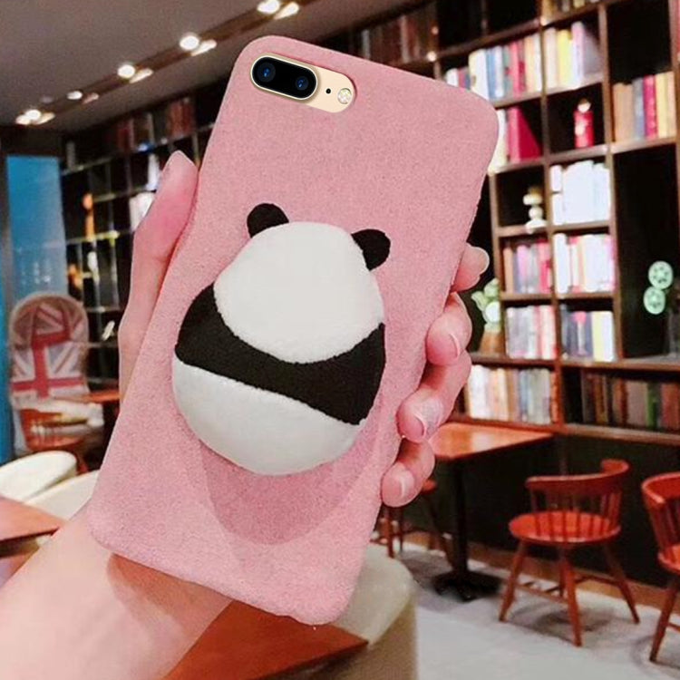 For iPhone 8 Plus & 7 Plus 3D Panda Back Doll Protective Back Cover Case