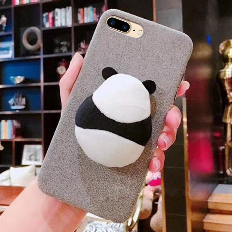 For iPhone 8 Plus & 7 Plus 3D Panda Back Doll Protective Back Cover Case