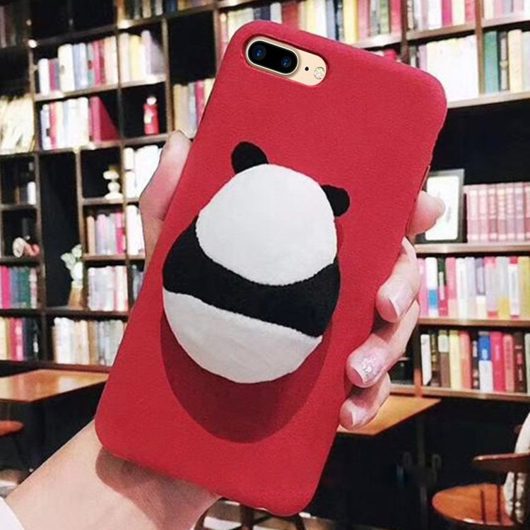 For iPhone 8 Plus & 7 Plus 3D Panda Back Doll Protective Back Cover Case