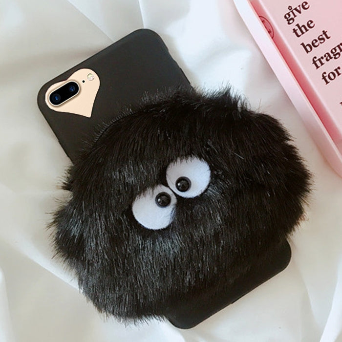 For iPhone 8 Plus & 7 Plus Soft TPU Protective Back Cover Case With Briquette Doll Coin Purse