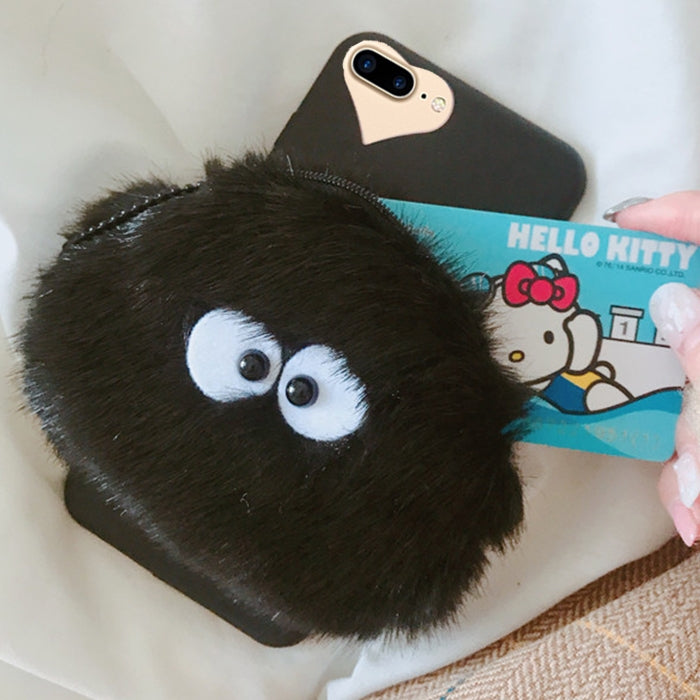 For iPhone 8 Plus & 7 Plus Soft TPU Protective Back Cover Case With Briquette Doll Coin Purse