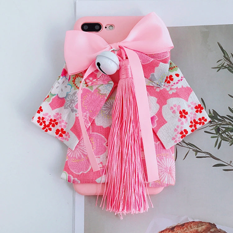For iPhone 8 Plus & 7 Plus Creative Bell Butterfly Knot Soft TPU Protective Back Cover Case