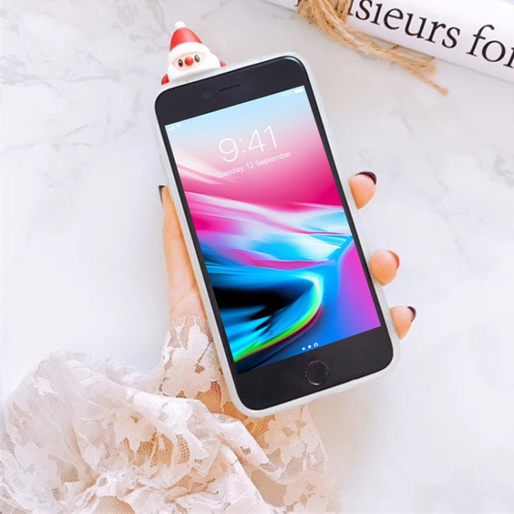 For iPhone 8 Plus & 7 Plus Cute 3D Santa Claus Merry Christmas Pattern Protective Back Cover Case