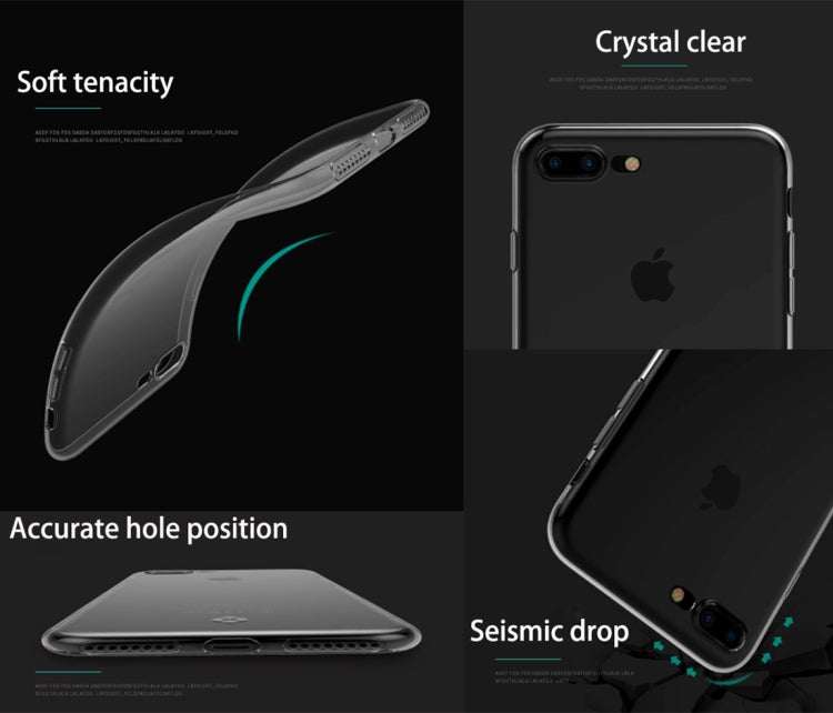 TOTUDESIGN For iPhone 8 Plus & 7 Plus TPU Soft Protective Back Cover Case (Transparent)