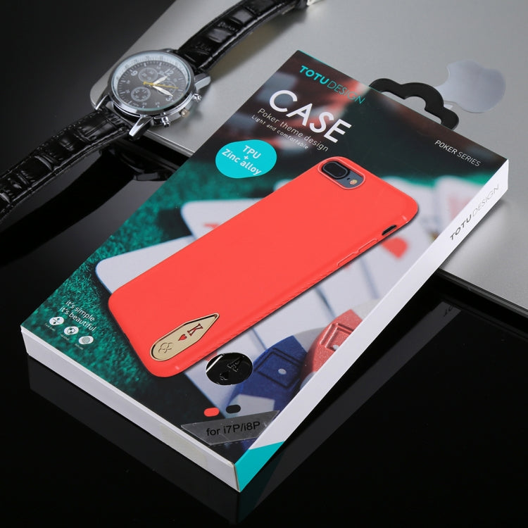 TOTUDESIGN for iPhone 8 Plus & 7 Plus TPU + Zinc Alloy Black