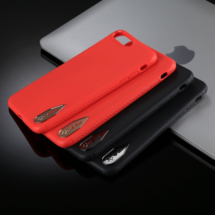 TOTUDESIGN for iPhone 8 Plus & 7 Plus TPU + Zinc Alloy Black